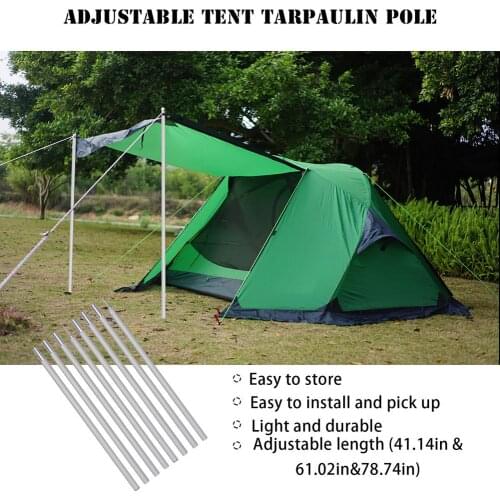 2m Adjustable Tent Pole For Outdoor Camping Canopy Aluminum Alloy Adjustable Tent Pole Adjustable Aluminum Pole
