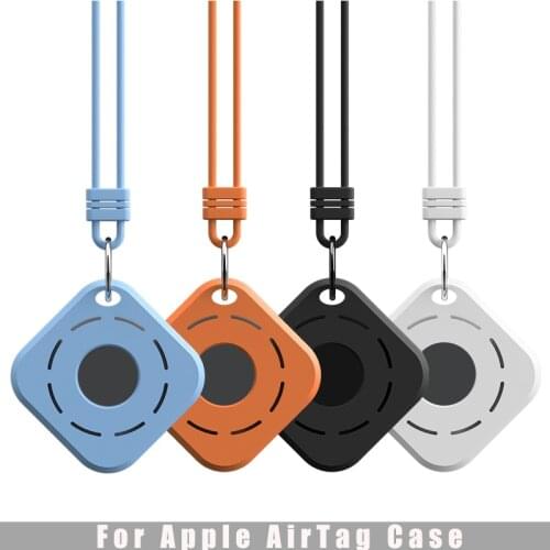 High Quality Silicone Case For AirTag Tracker Anti-lost Smooth Skin Cover Keychain Sleeve For Apple Locator Tracker Accessories