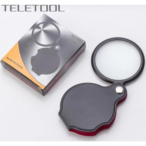 Mini Magnifier 6X 8X Foldable Pocket Magnifier Portable Handheld 50/60mm Jewelry Reading Magnifying Glass Loupe