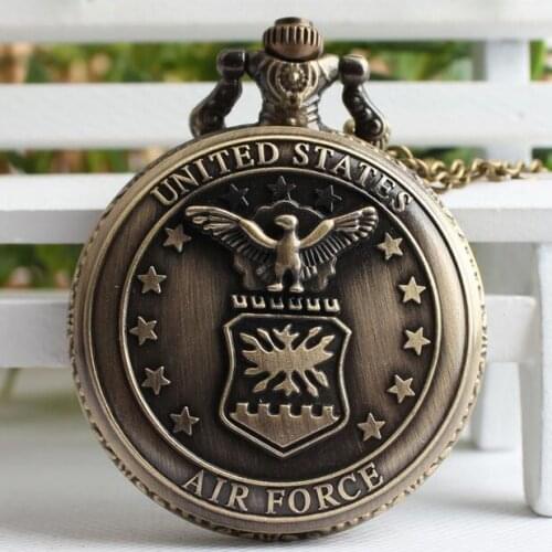 Vintage Bronze antiques The U.S. air force mens and woman pocket watches gift