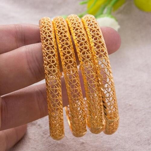 Women high quality gold bangle women Copper Gold Colour Cuff Bangles Bracelet Fashion Love Bracelets For Women Jewelry Wholesale