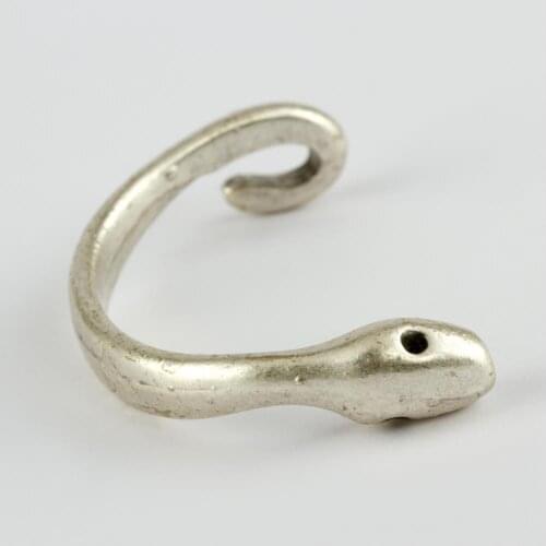 Snake Figured Dull Silver Plated Bracket 1 Pcs (Bracelet Bracket)