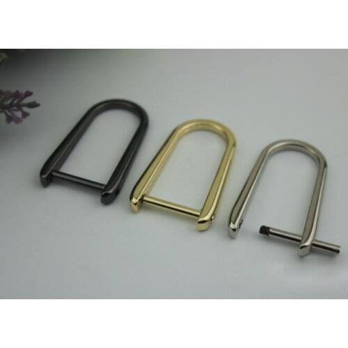 10pcs/lot 3 colors 6 inner diameter 2 cm removable screws D buckle U word screw package hardware fittings