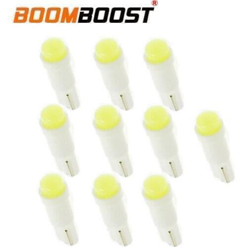 10 pieces Car Interior LED 12V T5 1 led Cob Dashboard Wedge ceramic auto Light Bulb Lamp