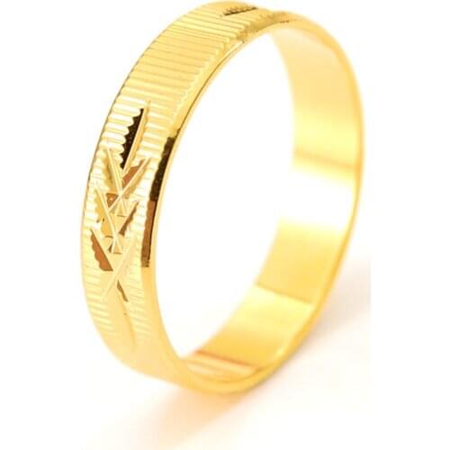 2pcs Cute Womens Gold-color Rings Trendy 4mm Tungsten Carbide Wedding Bands for Women Jewelry gifts