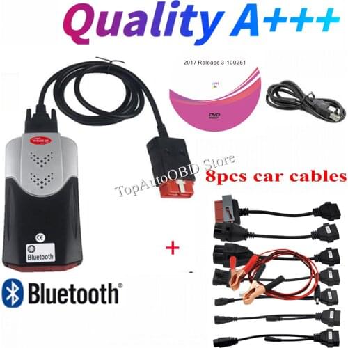 2017r3 Adapter Cables For delphis vd DS150E OBD2 OBDII Cars Diagnostic Interface Tool Full Set 8 Car Cables For TCS Pro Cable