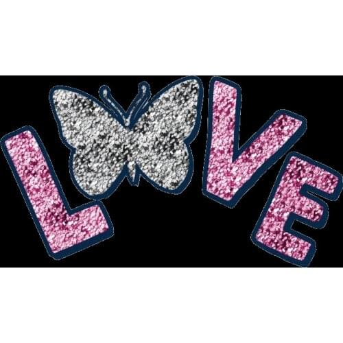 2021 Fashion Love Stickers For Clothes T Shirt Iron On Patch DIY Printing Cute Animals Butterfly Parches Washable Heat Transfer