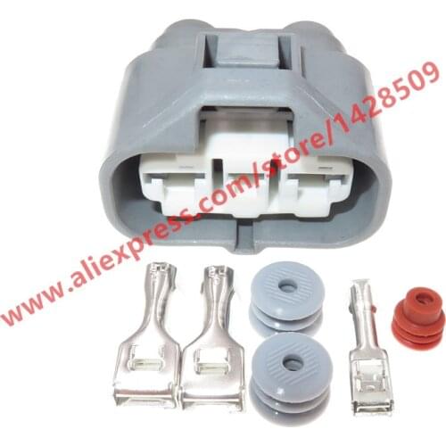 5 Sets 3 Pin Inline-Hybrid Auto Waterproof Sealed Electric Cable Plug High Current Connector 6189-0588
