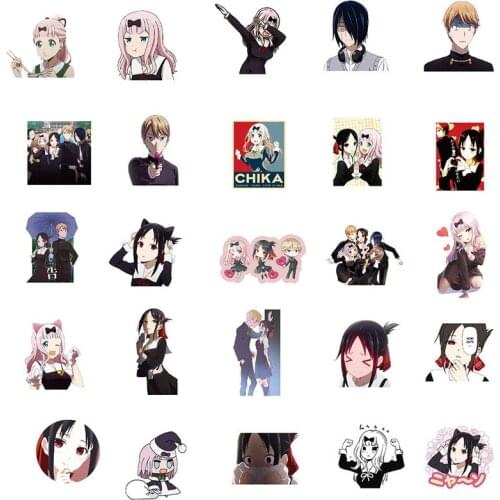 50Pcs Anime Kaguya-sama: Love Is War Stickers DIY Skateboard Laptop Guitar Refrigerator Scrapbook Car Toys Decal Stickers