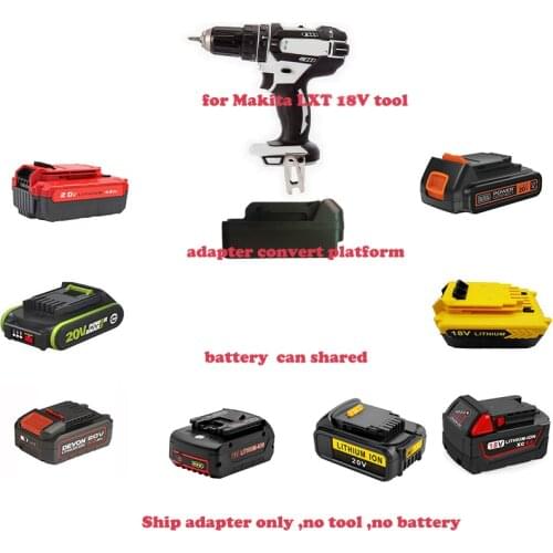Adapter for Makita 18V power tool using converter platform for dewalt milwaukee bosch 18/20V battery