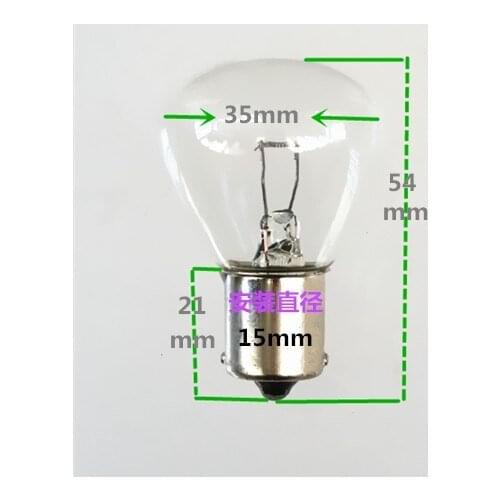 BA15 gate global 24V35W\48V40W bulb Single Contact Bayonet head gate glass lamps T36