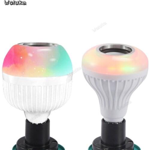 5pcs E27 B22 Wireless Bluetooth Smart Bulb RGB LED Audio Speaker Music Playing Dimmable Lamp with 24 Key Remote Control CD50 W05