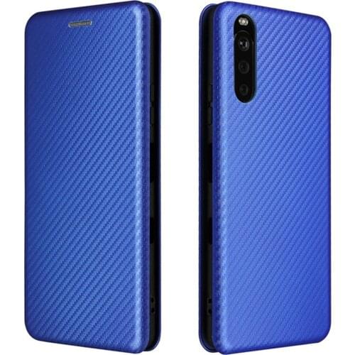 2021 For Sony Xperia 1 5 10 III Case Luxury Flip Carbon Fiber Skin Magnetic Adsorption Case For Sony 1III 5III 10III Phone