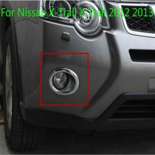 For Nissan X-Trail X Trail T31 2012 2013 2pcs/set ABS Chrome Front Fog Light Lamp Cover Trim