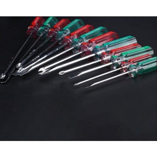 Elecall Screwdriver Kit Set Mini Small Portable Slotted Philips Screw Driver Transparent Handle Repair Hand Tools