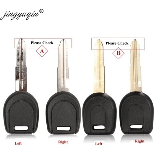 Jingyuqin Transponder Remote Car Key Shell Case Fob For MITSUBISHI Colt Lancer Mirage Outlander Pajero Left/Right Blade No Chip