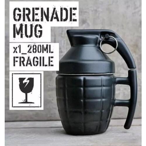 Creative Grenade Coffee Mugs tea mug Water cup with Lid Ceramic coffe cup tea mug Funny Gifts creativa taza de cafe