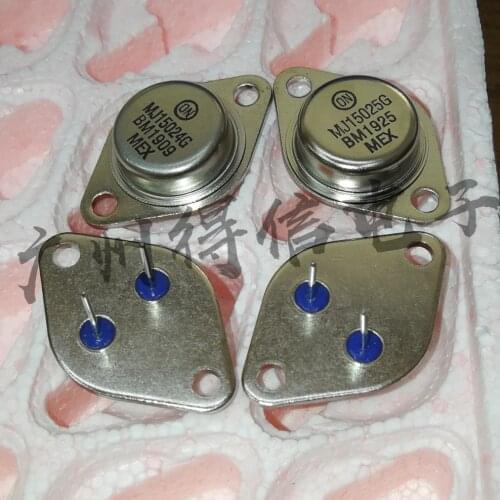 Genuine New Original 1Pairs(2PCS)/Lot MJ15024G MJ15024 + MJ15025G MJ15025 TO-3 16A 250V 250W SILICON POWER TRANSISTOR