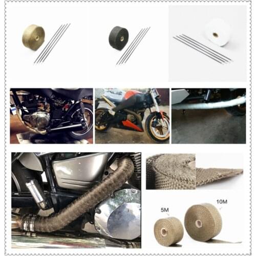 5m and 10m motorcycle exhaust pipe insulation tape Heat-proof winding manifold for Ducati MONSTER 1200 S R 797 M797 M1100