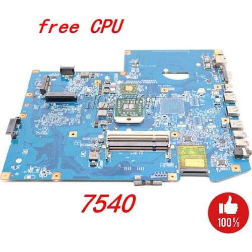 NOKOTION MBPJD01001 MBP.JD01.001 Main board For Acer aspire 7540 Laptop Motherboard 48.4FP02.011 Socket S1 ddr2 Free cpu