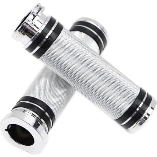 Motorcycle Hand Grips Handle Bar Cover for Harley-Davidson XL XR Dyna Fatboy Softail Touring 1996-2007 CNC Handlebar Grip Chrome