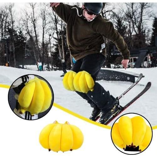 Cartoon Plush Ski Knee Pads Anti-fall Childrens Adult Protective Gear Plush Ski Knee Pads Anti-fall Protective Gear Knee Pads