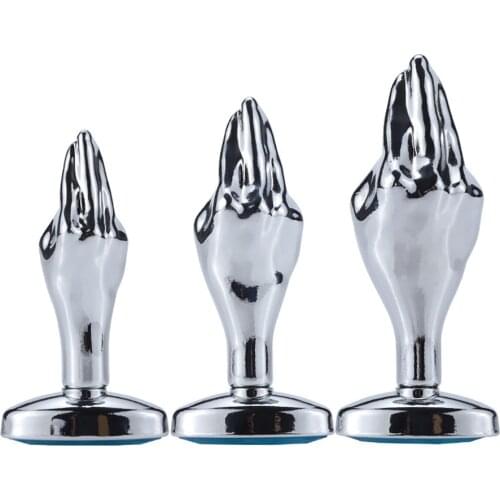 2021 New RY-174 Hand Simulation Head Metal Anal Plug Sex Toys Stainless Steel Butt Plug Anal Beards for Adult Game