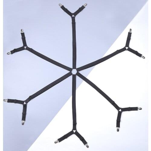 2021 New Adjustable 6 Straps/8 Straps Bed Sheet Clip Quilt Holder Straps Elastic Sheet