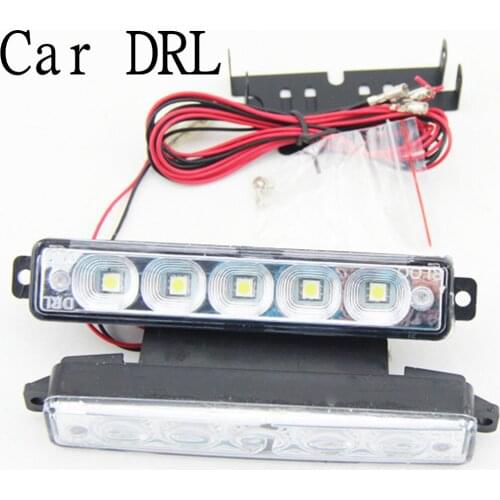 New arrival running lights 5LED 2pcs Car LED Long bright 12V High brightness running lights
