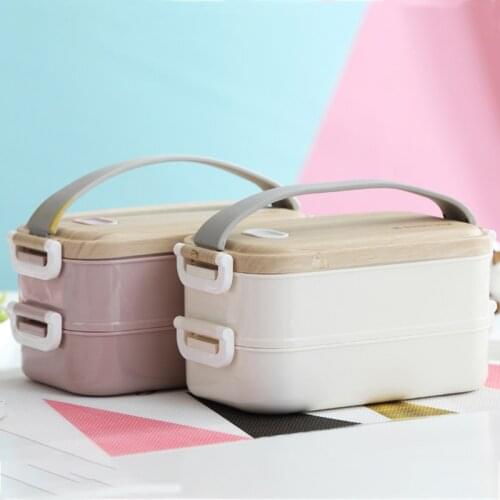 Newly Portable Lunch Box Stainless Steel Double Layer Container Large-Capacity Lunch Box for Outdoor Camping Picnic