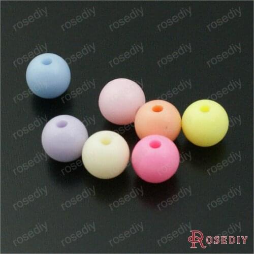 Wholesale 7.5mm Random mixed color Round Acrylic Beads Diy Jewelry Findings Accessories 120g Roughly 430 pieces(JM7710)