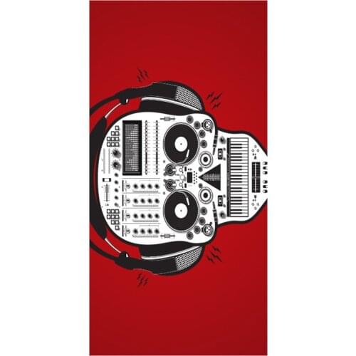 DJ Skull Bamboo Fiber Hand Towel Superfine Comfortable Fabric Bath Wash Cloth Quick Dry Hair Face Towel 35*70cm