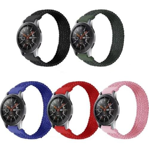 22mm 20mm Solo loop Watch Band Strap For Samsung Galaxy 3 Watch 42 46mm GEAR S3 Active2 Classic quick release nylon braided band
