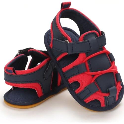 0-18M Infant Baby Boys Girls Sandals Fashion Color Block Soft Toddler Casual First Walkers Crib Shoes with Non-Slip Sole