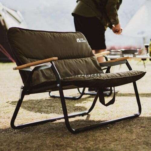 Outdoor Camping Folding Single Double Chair Portable Leisure Chair Backrest Aluminum Alloy Chair Lazy Chair Ym
