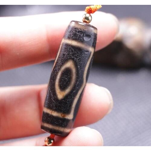 Treasure Magic Power Magic LKbrother rare Energy Tibetan Old Agate 3 Eye Totem dZi Bead
