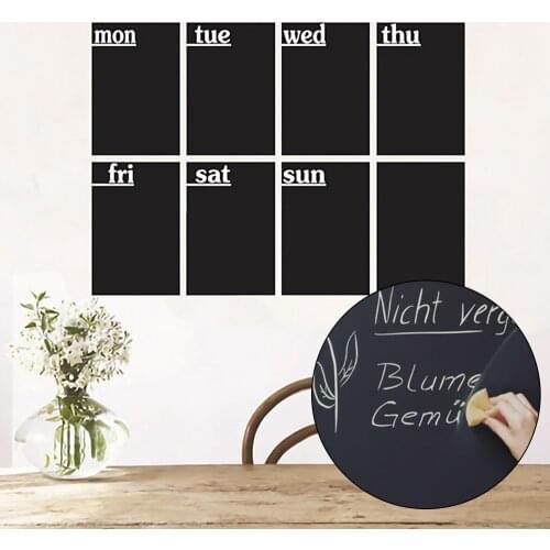8PCS Erasable Blackboard Self Adhesive Removable Chalkboard Wall Stickers with Chalk Pen for Home School Office Supplies 30x20cm