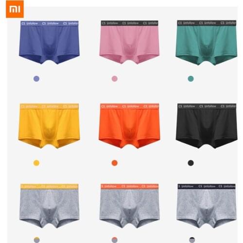 3pcs Xiaomi Mijia Youpin Crab secret mens underwear boxer shorts boxer cotton modal shorts personality mid-waist trousers