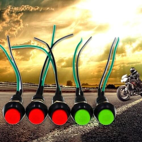 Universal Latching Self-Locking Button 5pcs Motorbike Self-Locking Switch Button Motorcycle Modification Tool
