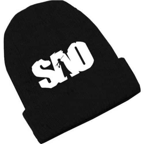 Sword Art Online SAO Anime Skullies Caps Knitted Beanies Winter Warm Hats Men Women Boys Girls Gift Elastic