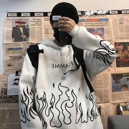 Y2kGraffiti Letter Print long sleeve pullovers Oversized harajuku hoodie plus size clothes women korean style Hoodies streetwear