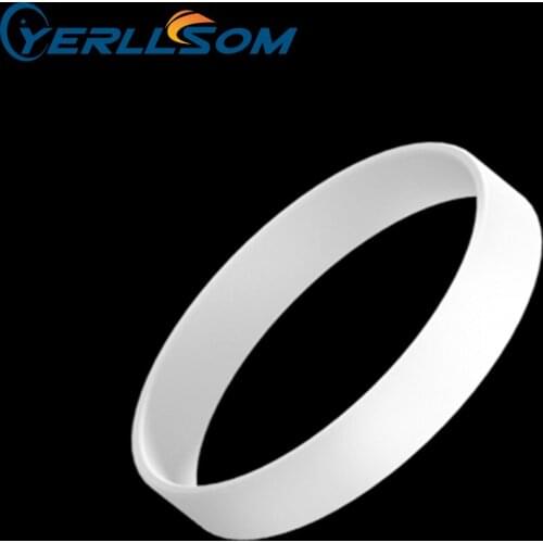 YERLLSOM 100pcs/Lot high quality 1/2inch white silicone bracelets for events B20060461