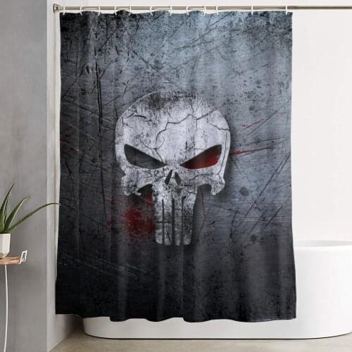 Skull 3D Print Nordic Style Shower Curtain Set Hook Home Decoration Bathroom Waterproof Customized Dropshipping Polyester