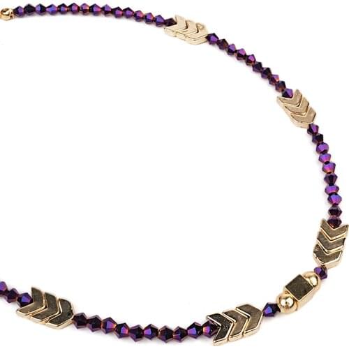 Marjin For Woman Necklace Purple Bead Pendants Jewelry Gift Girl Birthday Party Gift 2021