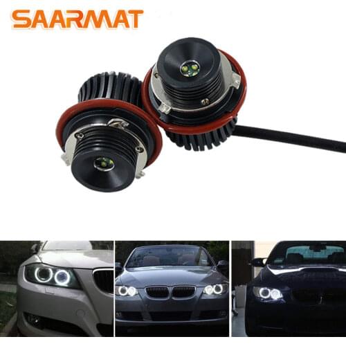 2Pcs 40W Error Free LED Angel Eyes Marker Lights Bulbs For BMW E39 E53 E60 E61 E63 E65 E66 E87 525i 530i xi 545i X3 M5 X5 00-09