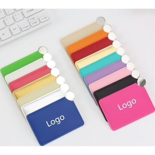 Roses portable small mirror square fold makeup mirror gift promotion red black