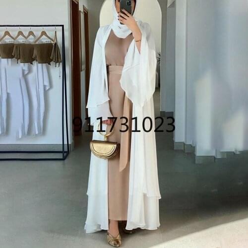 2021 Ramadan Dubai Abayas For Women Hijab Dress Muslim Open Abaya Fashion Kimono Cardigan Moroccan Caftan Islamic Clothing