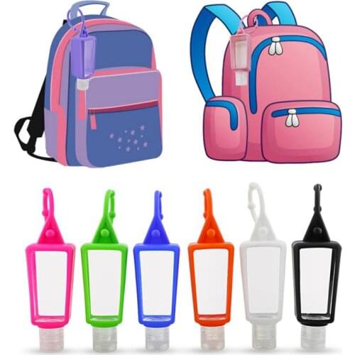 30ml Portable Hook Empty Silicone Squeeze Refillable Bottles Gel Shampoo Travel Bottles Plastic Portable Skin Care Tool Makeup