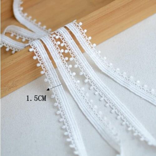 5 Meters per Lot Beautiful White Water Soluble Lace Trim 1cm Width DIY Lace Fabric Garment Sewing Accessories