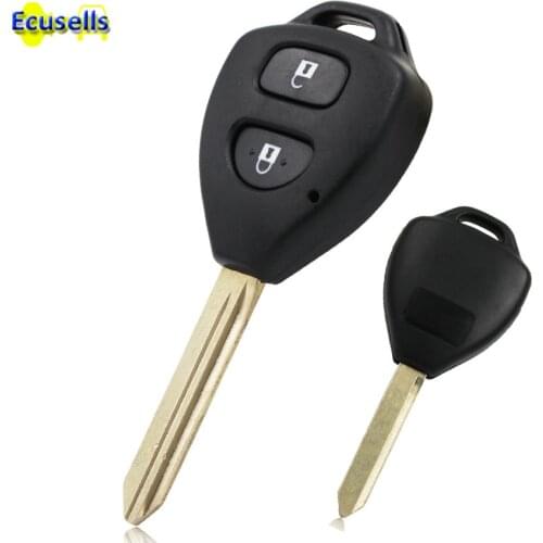 2 Buttons Remote Key Shell Case Fob for Toyota Auris Corolla Verso Yaris TOY47 Uncut Blade